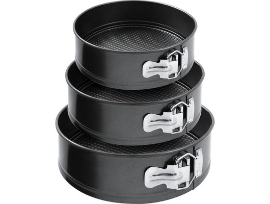 Форма для выпечки металлическая MALLONY Набор из 3-х форм для выпечки раскладных SF-002SET (диам.20,22,24 см)